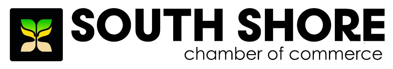 South Shore Chamber of Commerce logo with green and yellow leaf design