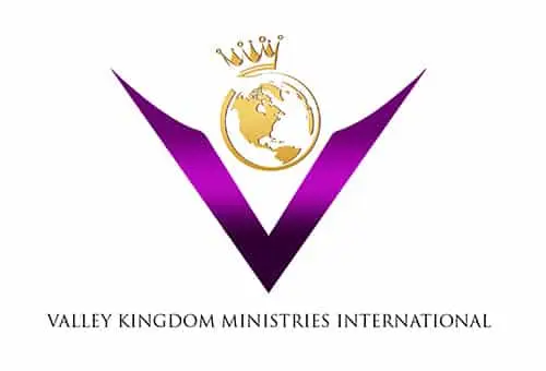 Valley Kingdom Ministries International logo with globe and crown