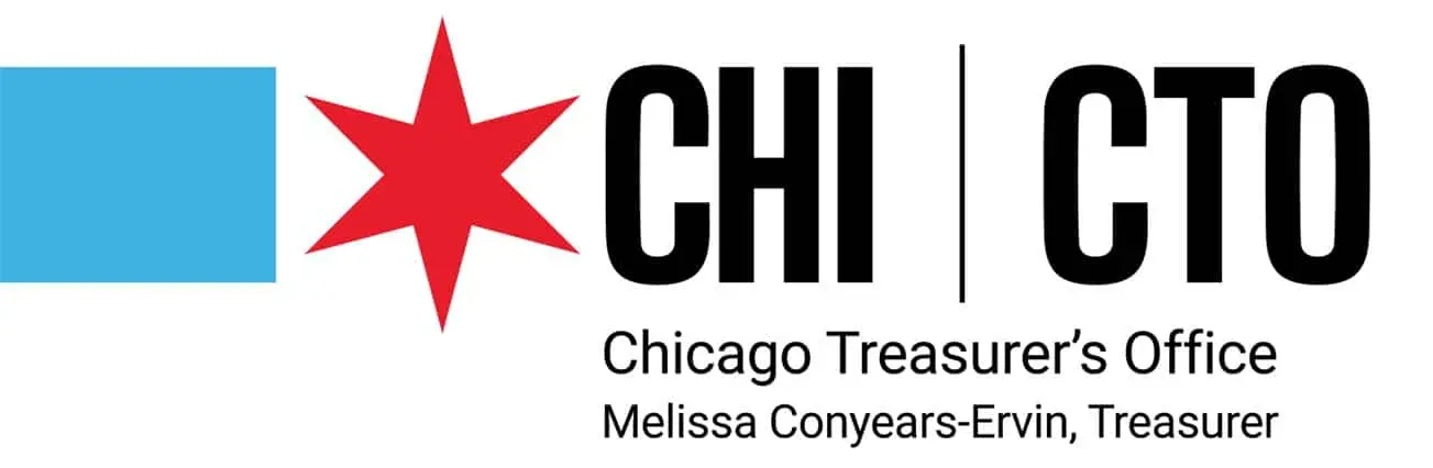 Chicago Treasurer's Office logo with star and Melissa Conyears-Ervin's name