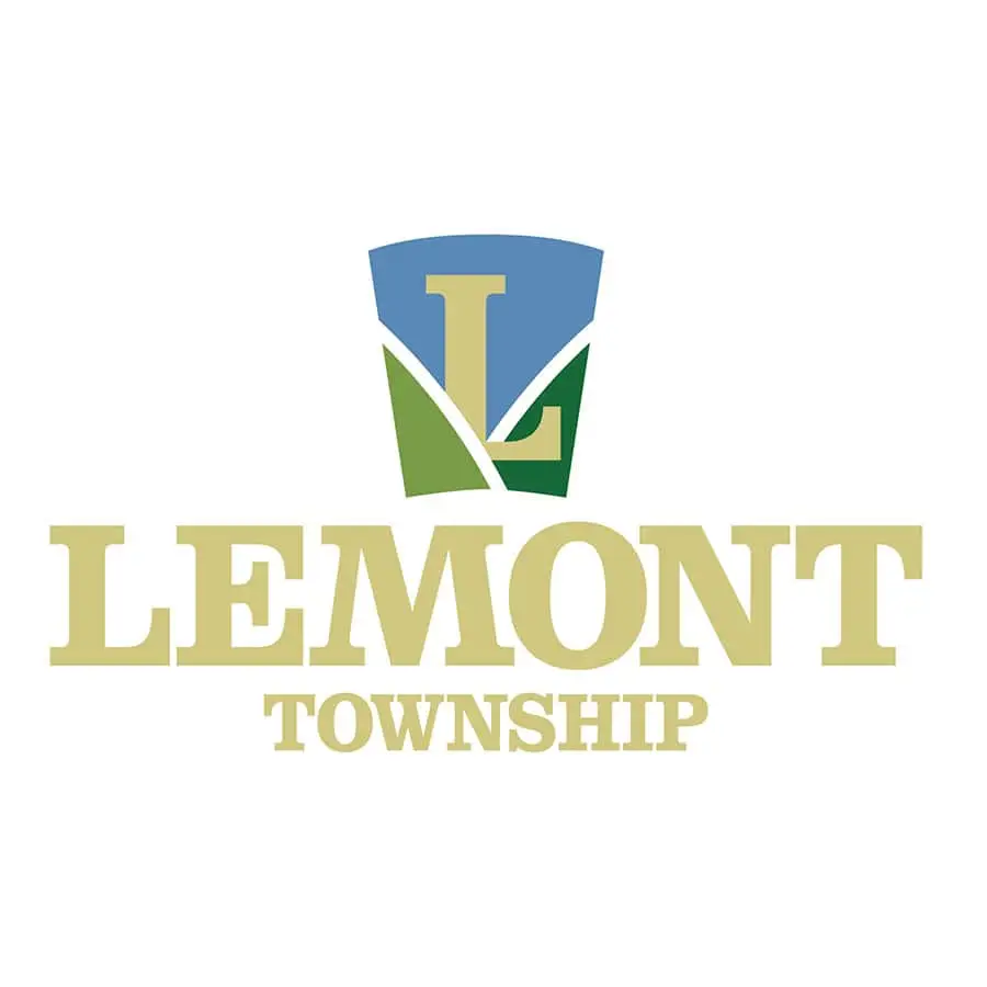 Lemont Township logo with green and blue elements
