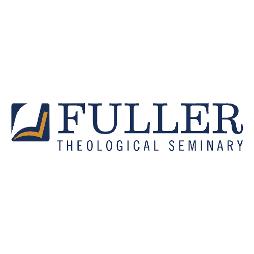 Fuller Theological Seminary logo with book graphic on black background