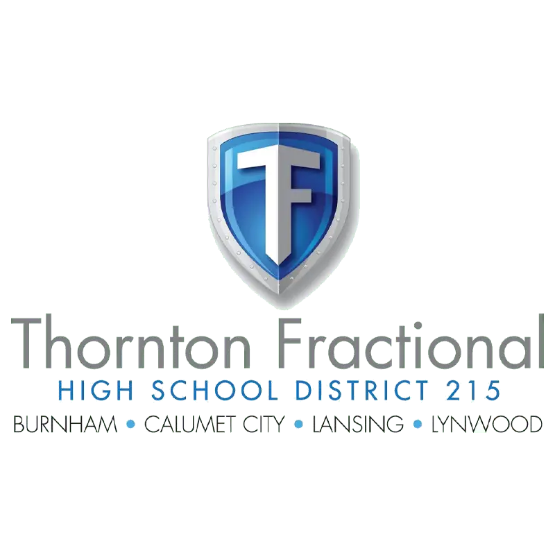 Thornton Fractional High School District 215 logo with city names