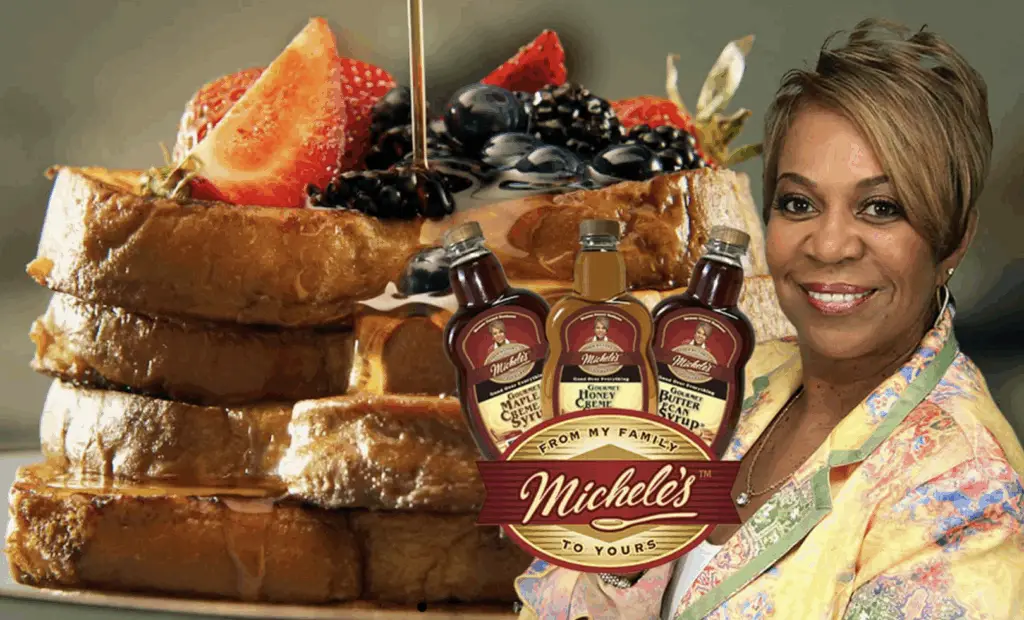 Michele's syrup with French toast and fresh berries