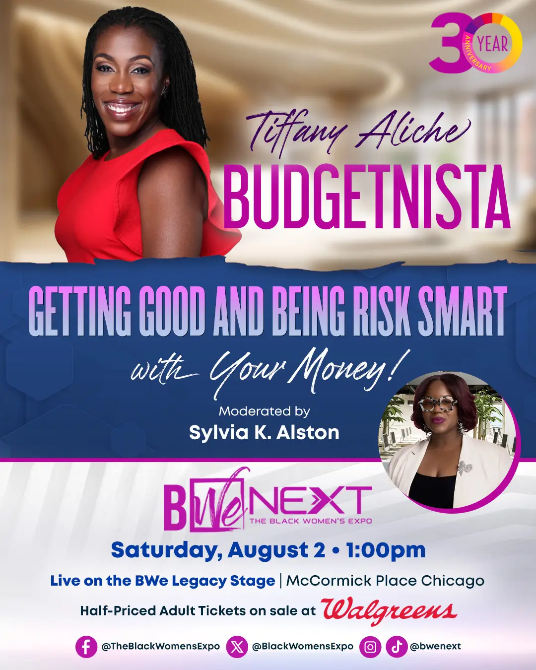 Budgetnista speaking at BWE Next, financial wisdom and empowerment event