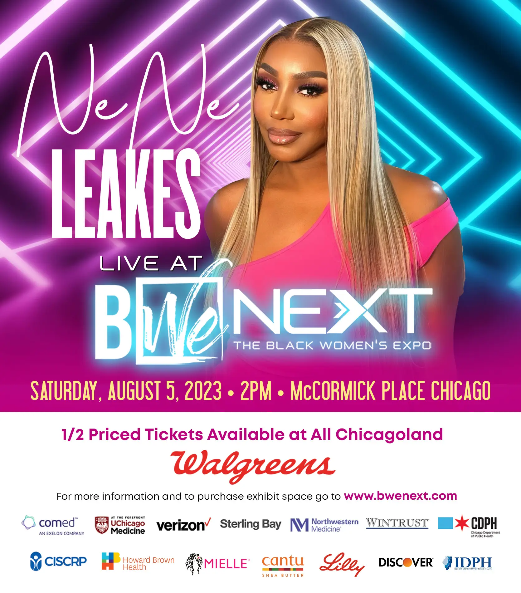 NeNe Leakes live event at Black Women's Expo in Chicago poster