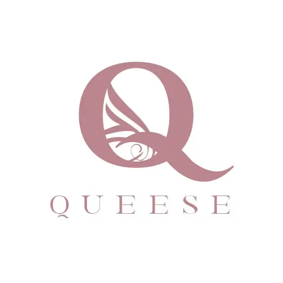 QUEESE logo with stylized Q and wing design