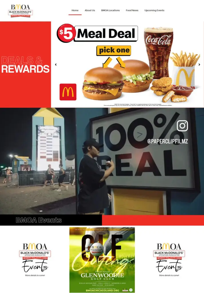 BMOA event promotions with McDonald's $5 meal deal